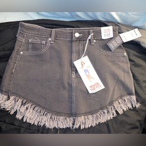 Celebrity pink jean skirt